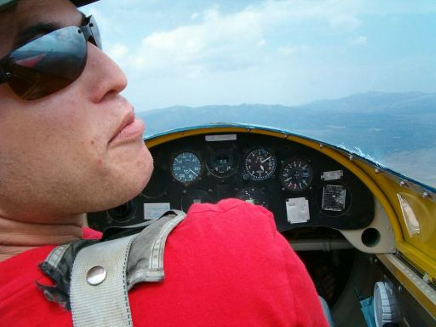 That the view from the sky - in the glider yochai was flying after we spotted an air field next to a road we were driving (very nice thermos - climbed to 9000 feet)