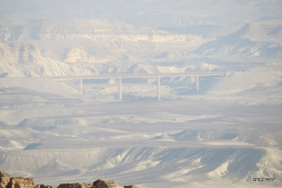 תצפית לגשר הרכבת על נחל צין מראש פרסת דרוך