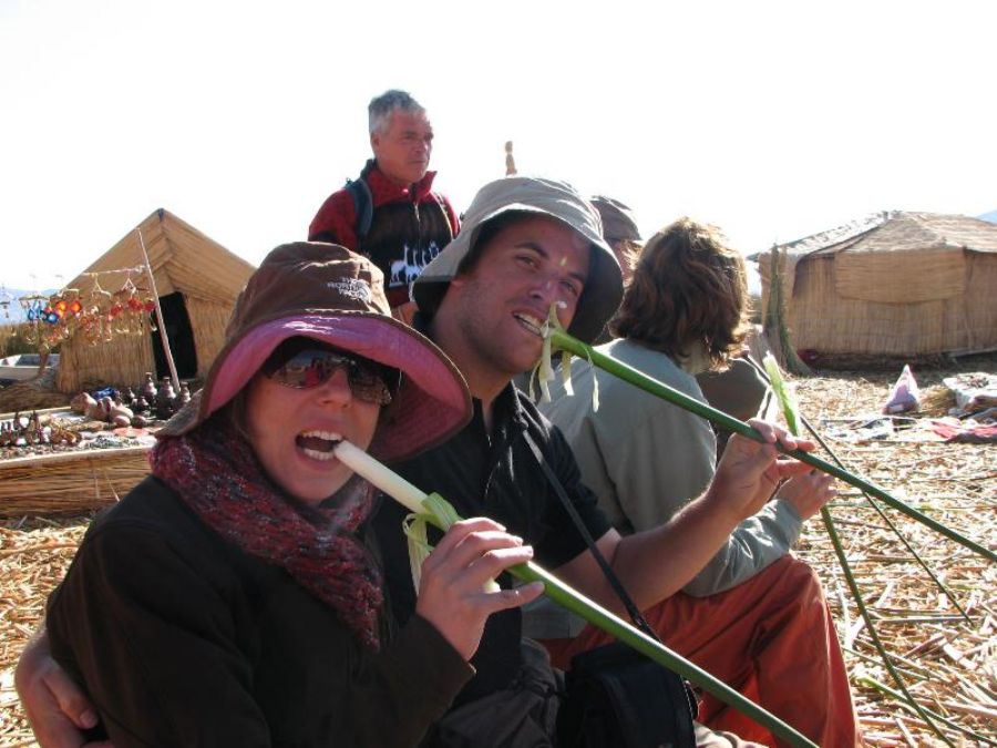 Eating the Totora reed