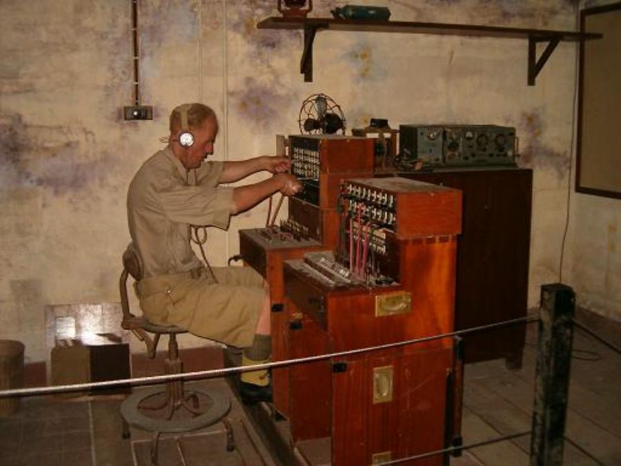 At the under ground WW2 bunker where the British command was - now a museum telling the story of the British surrender to the Japanese on 15/2/42