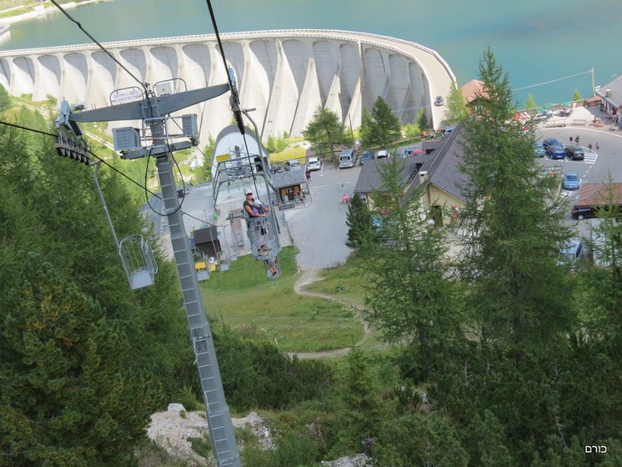 הרכבל מאגם  פדאיה להר המרמולאדה